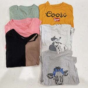 Bella+Canvas Next Level DOKOTOO Graphic Tops Lot Multicolor W, L, XL